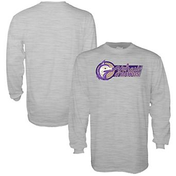 Unisex Blue 84 Heather Gray Washington Huskies Tribal Pride Shooting Long Sleeve T-Shirt
