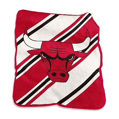 Logo Brands Chicago Bulls 50" x 60" Raschel Stripe Throw Blanket