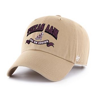 Men's '47 Khaki Texas A&M Aggies Region Clean Up Adjustable Hat