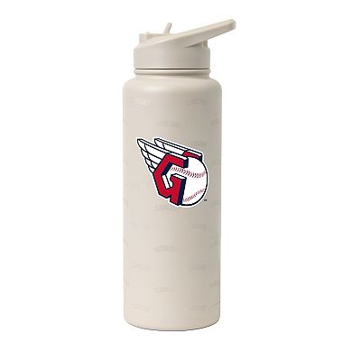 Logo Brands Cleveland Guardians 34oz. Sand Ghost Quencher Bottle