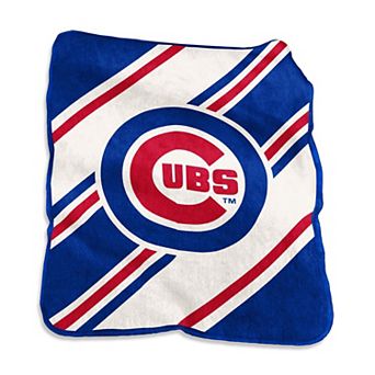 Logo Brands Chicago Cubs 50" x 60" Raschel Stripe Throw Blanket