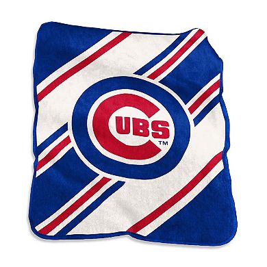 Logo Brands Chicago Cubs 50" x 60" Raschel Stripe Throw Blanket