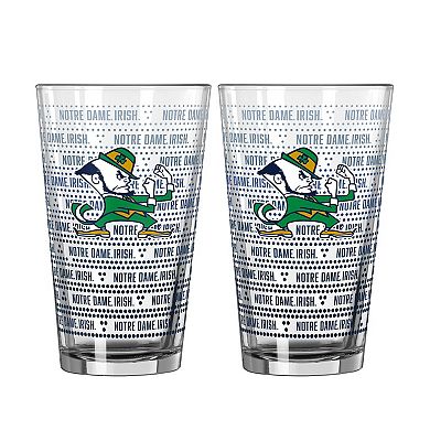Logo Brands Notre Dame Fighting Irish Two-Pack Chant Fade 16oz. Pint Glass Set