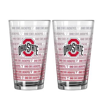 Logo Brands Ohio State Buckeyes Two-Pack Chant Fade 16oz. Pint Glass Set