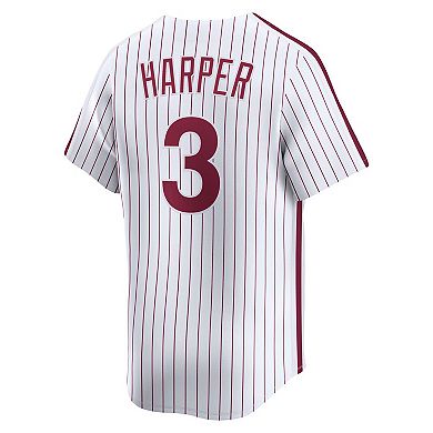 Men's Nike Bryce Harper White Philadelphia Phillies Cooperstown Collection Limited Jersey