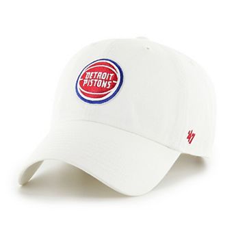 Men's '47 White Detroit Pistons Clean Up Adjustable Hat