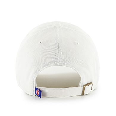 Men's '47 White Detroit Pistons Clean Up Adjustable Hat