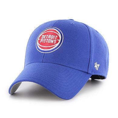 Men's '47 Blue Detroit Pistons MVP Clean Up Adjustable Hat