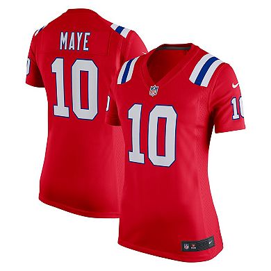 Women's Nike Drake Maye Red New England Patriots Alternate Game Jersey