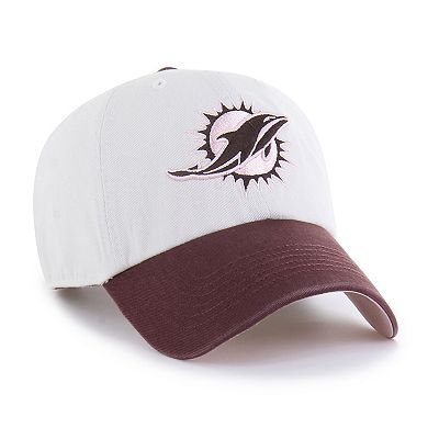 Unisex '47 Stone/Burgundy Miami Dolphins Love Letter Clean Up Adjustable Hat