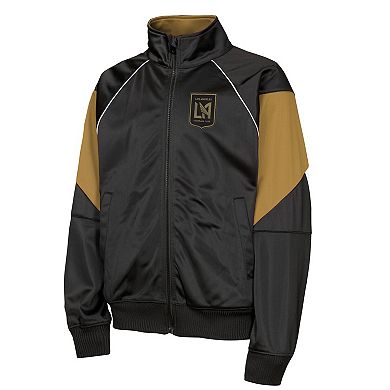 Youth Outerstuff Black/Gold LAFC Color Blocked Full-Zip Track Jacket