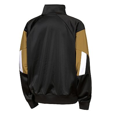 Youth Outerstuff Black/Gold LAFC Color Blocked Full-Zip Track Jacket