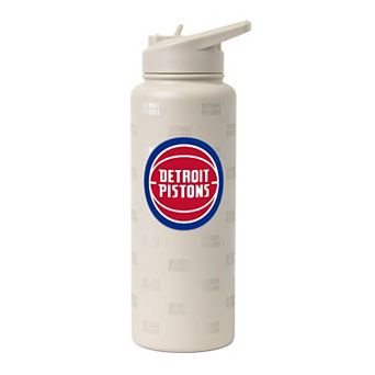 Logo Brands Detroit Pistons 34oz. Sand Ghost Quencher Bottle