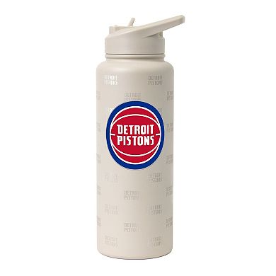 Logo Brands Detroit Pistons 34oz. Sand Ghost Quencher Bottle