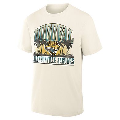 Men's Fanatics Cream Jacksonville Jaguars Team Archives T-Shirt