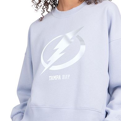 Women's Starter Blue Tampa Bay Lightning Boxy Cropped Sweatshirt