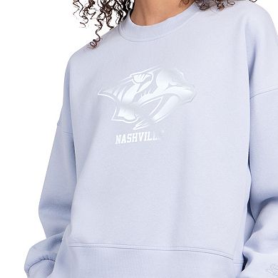 Women's Starter Blue Nashville Predators Boxy Cropped Sweatshirt