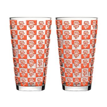 Logo Brands San Francisco Giants Two-Pack Gridiron Stained 16oz. Pint Glass Set