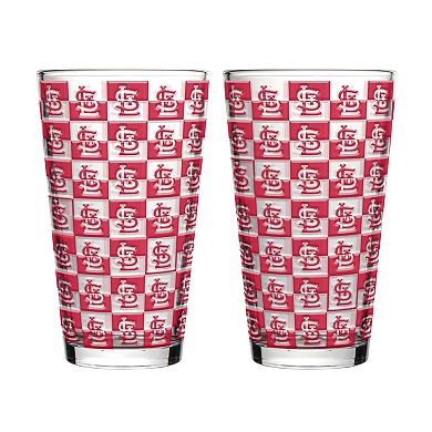 Logo Brands St. Louis Cardinals Two-Pack Gridiron Stained 16oz. Pint Glass Set