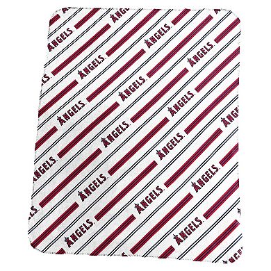 "Logo Brands Los Angeles Angels 50"" x 60"" Classic Vertical Stripe Fleece Throw Blanket"