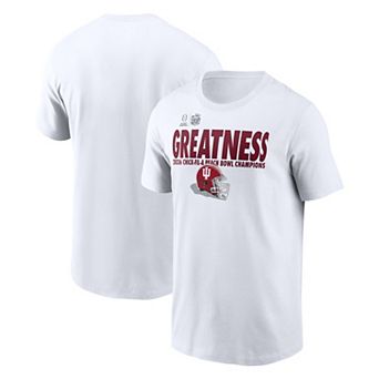 Men's White Indiana Hoosiers College Football Playoff 2026 Peach Bowl Champions Clock Manager T-Shirt