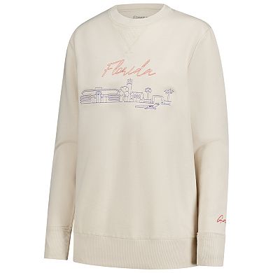 Women's Natural Florida Gators Campus Vintage Wash Fleece Sweatshirt