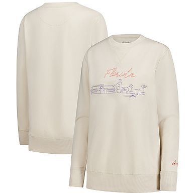 Women's Natural Florida Gators Campus Vintage Wash Fleece Sweatshirt