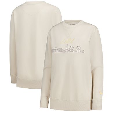 Women's Natural LSU Tigers Campus Vintage Wash Fleece Sweatshirt