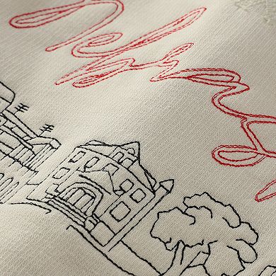 Women's Natural Nebraska Huskers Campus Vintage Wash Fleece Sweatshirt