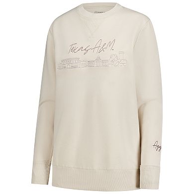 Women's Natural Texas A&M Aggies Campus Vintage Wash Fleece Sweatshirt