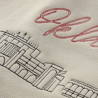 Women's Natural Oklahoma Sooners Campus Vintage Wash Fleece Sweatshirt