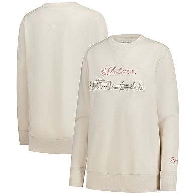 Women's Natural Oklahoma Sooners Campus Vintage Wash Fleece Sweatshirt