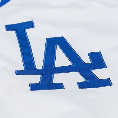 Men's Mitchell & Ness White Los Angeles Dodgers Cooperstown Collection Lightweight Satin Full-Snap Jacket