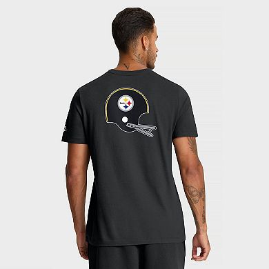 Men's Nike Black Pittsburgh Steelers Rewind Front and Back Hit Essential T-Shirt