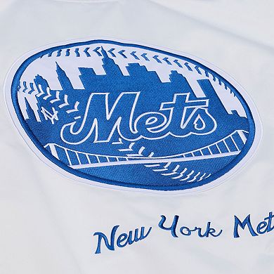Men's Mitchell & Ness White New York Mets Cooperstown Collection Lightweight Satin Full-Snap Jacket