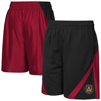 Youth Outerstuff Black/Red Atlanta United FC Color Blocked Shorts
