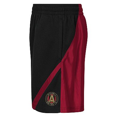 Youth Outerstuff Black/Red Atlanta United FC Color Blocked Shorts