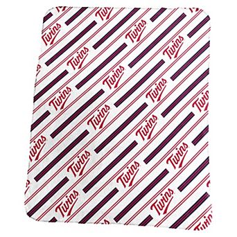 Logo Brands Minnesota Twins 50" x 60" Classic Vertical Stripe Fleece Throw Blanket