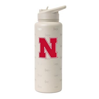 Logo Brands Nebraska Huskers 34oz. Sand Ghost Quencher Bottle