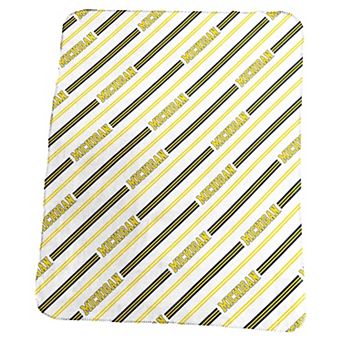 Logo Brands Michigan Wolverines 50" x 60" Classic Vertical Stripe Fleece Throw Blanket