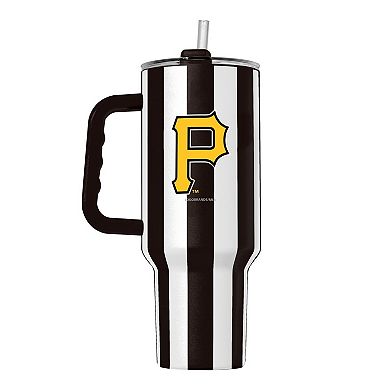 Logo Brands Pittsburgh Pirates 40oz Vertical Stripe Powder Coat Tumbler