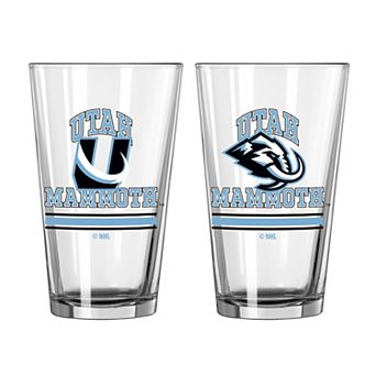 Logo Brands Utah Mammoth Two-Pack Current & Throwback 16oz. Pint Glass Set