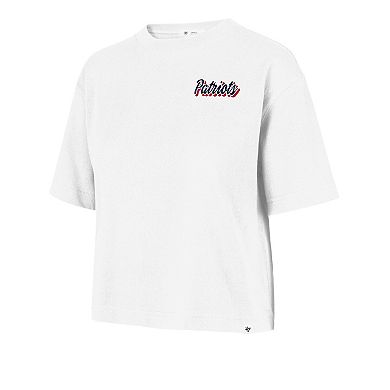 Women's '47 White New England Patriots Collage Script Reed City T-Shirt