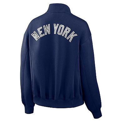 Women's Fanatics Navy New York Yankees Oversized Rage Against Full-Zip Jacket