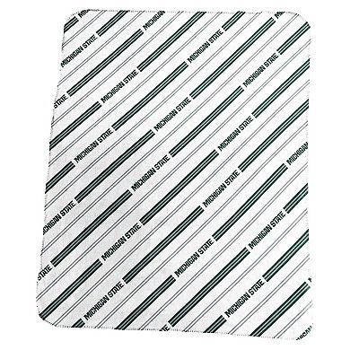 Logo Brands Michigan State Spartans 50" x 60" Classic Vertical Stripe Fleece Throw Blanket