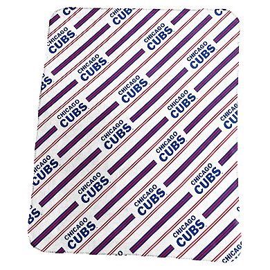 Logo Brands Chicago Cubs 50" x 60" Classic Vertical Stripe Fleece Throw Blanket
