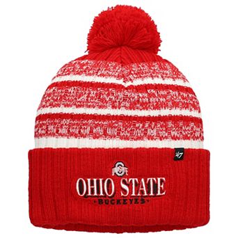 Men's '47 Scarlet Ohio State Buckeyes Tavern Cuffed Knit Hat with Pom