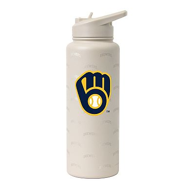 Logo Brands Milwaukee Brewers 34oz. Sand Ghost Quencher Bottle