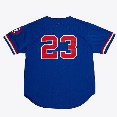 Men's Mitchell & Ness Greg Maddux Royal Chicago Cubs Authentic Batting Practice Jersey