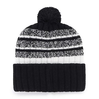 Men's '47 Black Texas Longhorns Tavern Cuffed Knit Hat with Pom